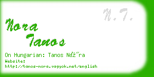 nora tanos business card